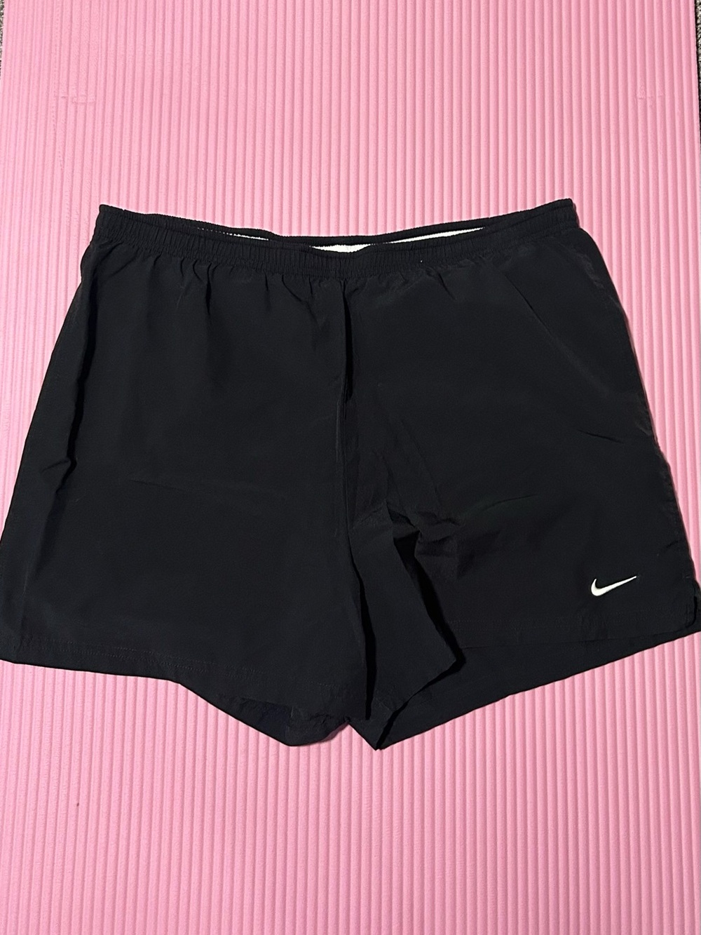 Nike Black Women's Athletic Shorts with White Swoosh
